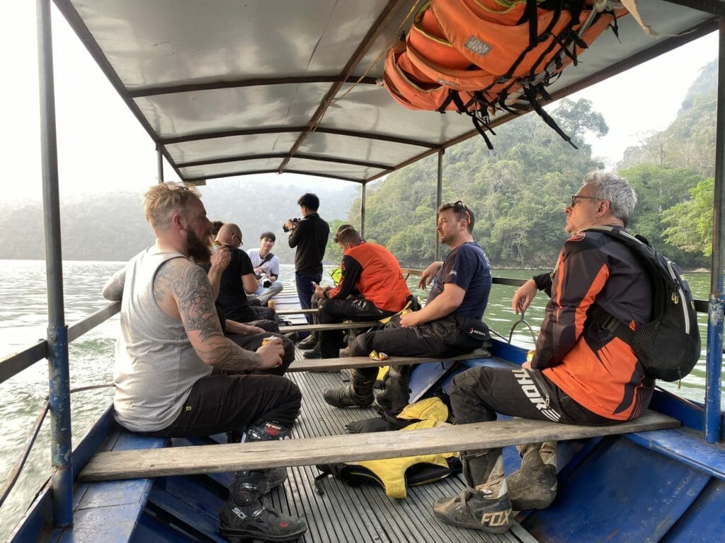 relaxing in Ba Be lake 1024x768 - 10-DAY AMAZING NORTHERN VIETNAM OFFROAD MOTORBIKE TOUR