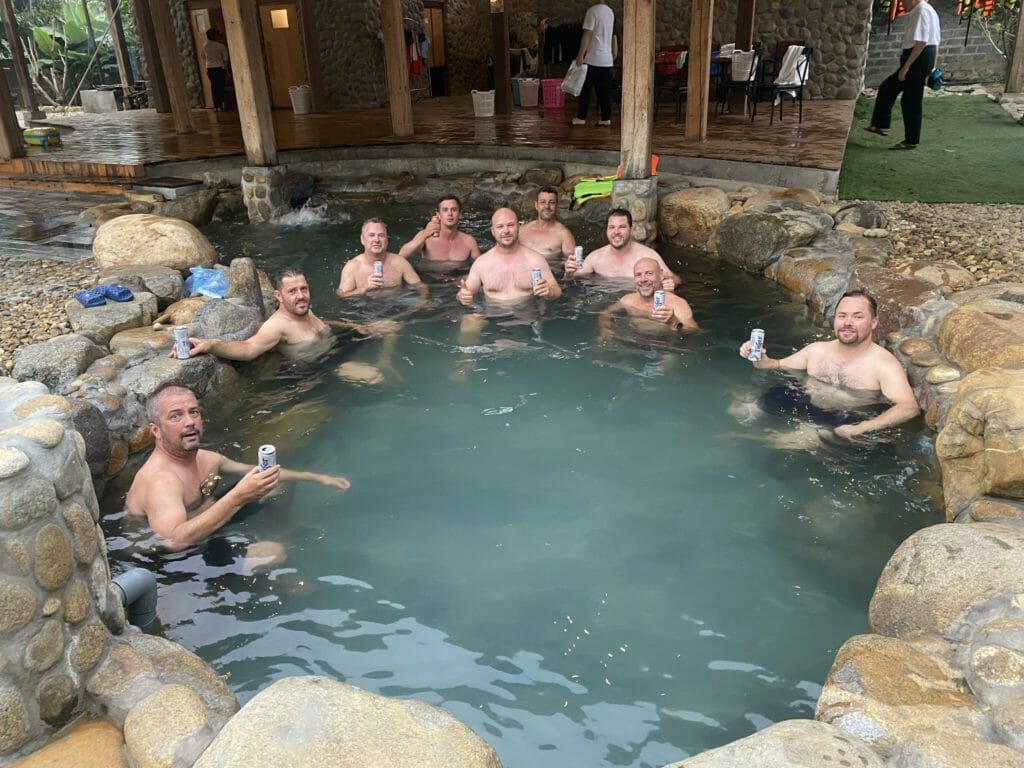 4-Day Eye-Opening Short Motorbike Tour To The North West Of Vietnam relaxing in a hot spring in Yen Bai 1024x768 - 4-Day Eye-Opening Short Motorbike Tour To The North West Of Vietnam